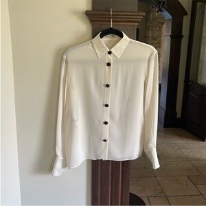 Miu Miu…Elegant Cream Button-Up Shirt